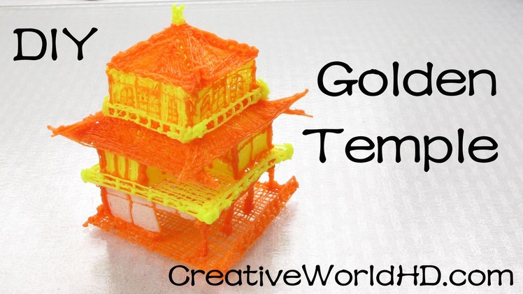 How to Make Golden Temple.Japan 3D Printing Pen Creations.Scribbler DIY Tutorial