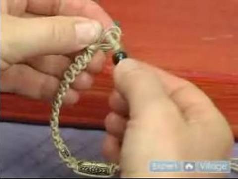 How to Make Hemp Jewelry : Ending Off a Square Knot Hemp Bracelet