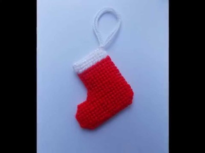 How to make Plastic Canvas Christmas Tree Socking Decoration