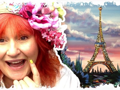 Live | How to paint | Eiffel Tower with Flowers