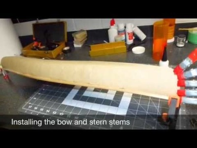 Making a paper canoe