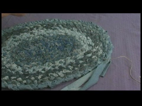 Making Area Rugs From Recycled Jeans : Braided Jeans Rug: Finishing Rug & Securing End