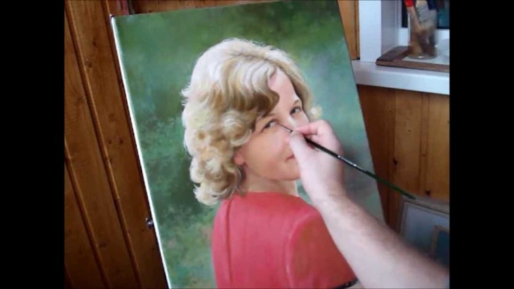 Oil  painting portrait demo by Yakov Dedyk. Art portrait painting in oil.