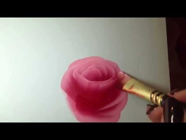 Painting A Rose, Eine Rose Malen Mit Acrylfarben