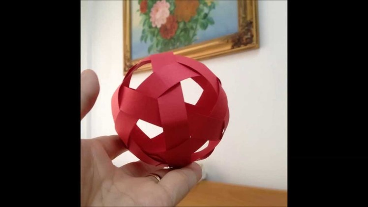 Simple Soccer Ball Paper Weaving