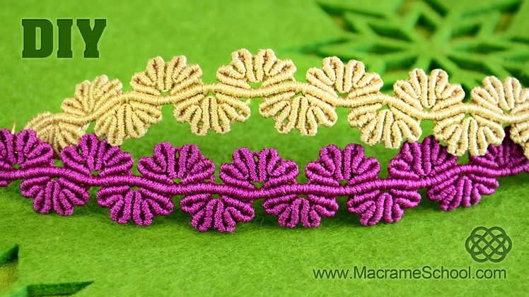Wavy Flower Lace Bracelet - Macrame Tutorial