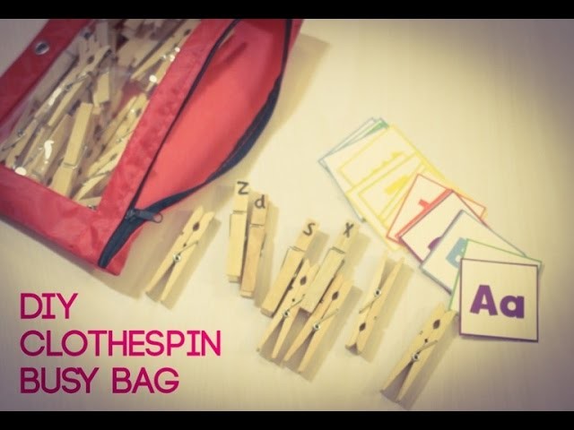 DIY Busy Bag with Clothespins