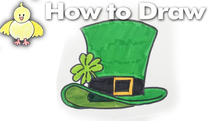 Drawing:How to Draw a Leprechaun Hat Step by Step