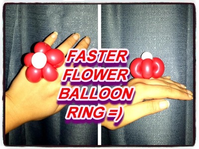 FASTER BALLOON RING! HOW TO FLOWER BALLOON RING UPDATE! - Balloon Animal