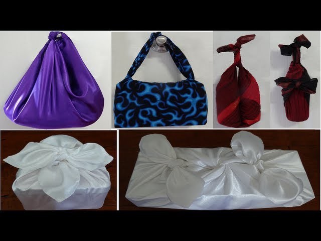 Furoshiki :Japanese method of carrying items and wrapping gifts with just cloth