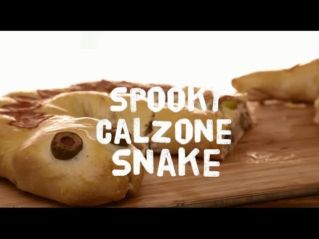 Halloween Recipes - How to Make a Spooky Calzone Snake