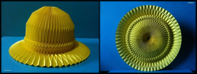 Hat Paper. Folding Corrugation -Origami-