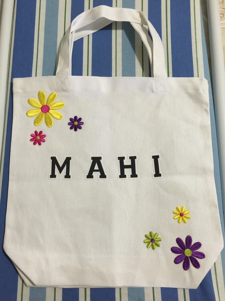 How to design your canvas tote bag with iron on letters