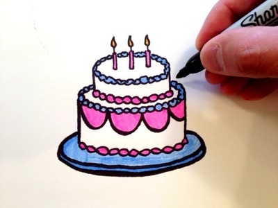 How to Draw a Birthday Cake