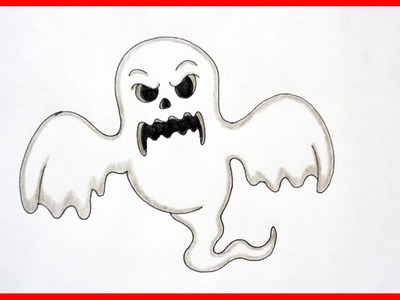 How to draw a ghost, Halloween stuff, pictures, characters