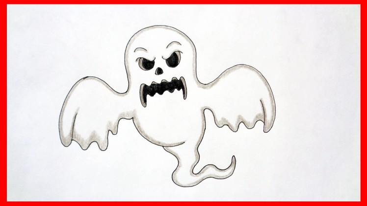 How to draw a ghost, Halloween stuff, pictures, characters