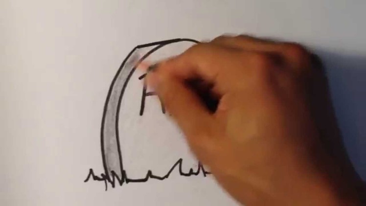 How to Draw a GRAVE - Halloween Drawings