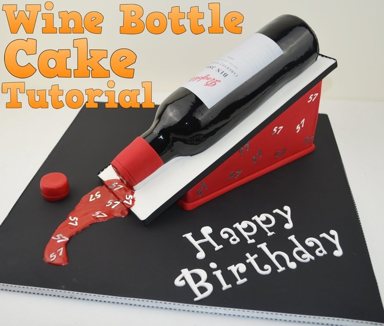 How to make a 3D Wine bottle birthday cake tutorial. Bake and Make with Angela Capeski.