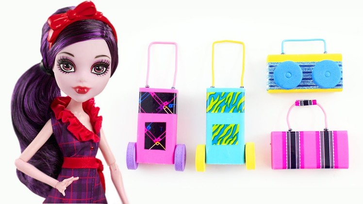 How to make a briefcase, a wheeled bag  and a radio for your doll - Easy Doll Crafts