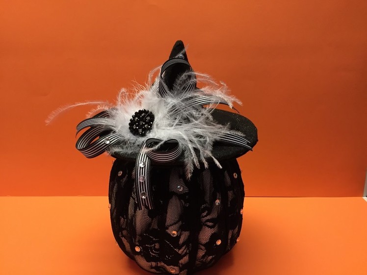 How to make a Pumpkin wearing a Witch Hat Tutorial