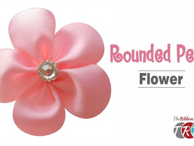 How to Make a Rounded Petal Ribbon Flower - TheRibbonRetreat.com