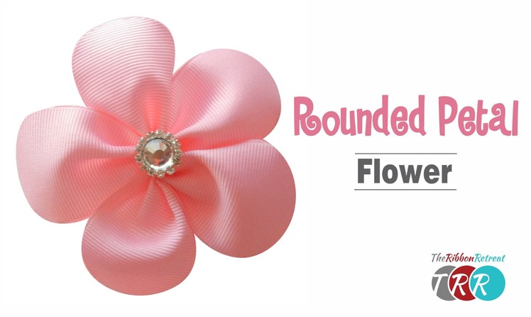 How to Make a Rounded Petal Ribbon Flower - TheRibbonRetreat.com