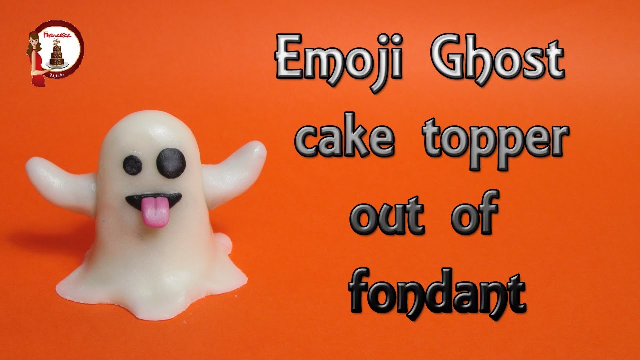 How to make an Emoji Ghost for Halloween out of fondant