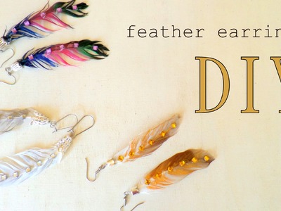 How to Make Feather Earrings- Three Design Ideas | by Fluffy Hedgehog