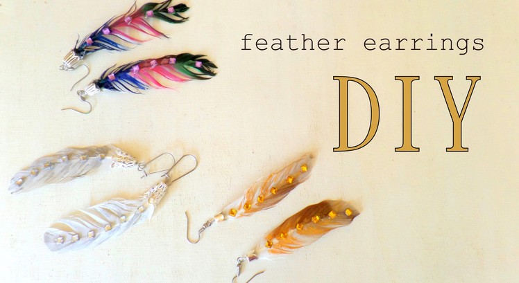 How to Make Feather Earrings- Three Design Ideas | by Fluffy Hedgehog
