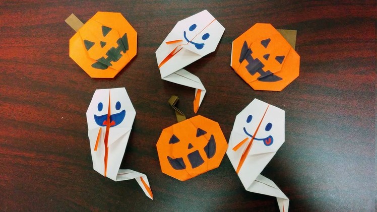 How to Make Ghost and Pumpkin Origami