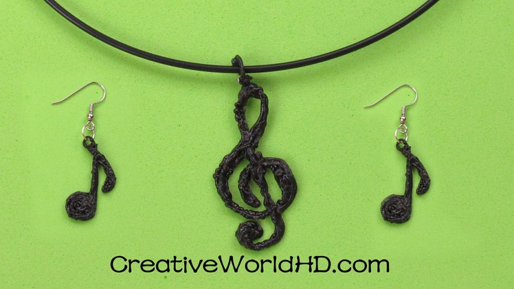 How to Make Music Note.Treble Clef.Budget Jewelry 3D Printing Pen.Scribbler DIY Tutorial