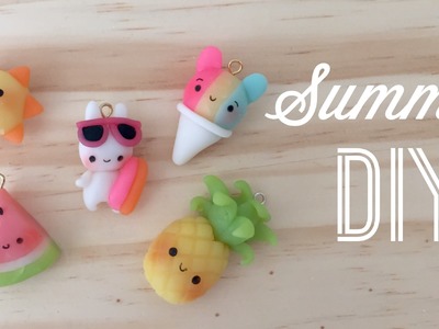 Kawaii Polymer Clay Tutorial - DIY Cute Summer Charms
