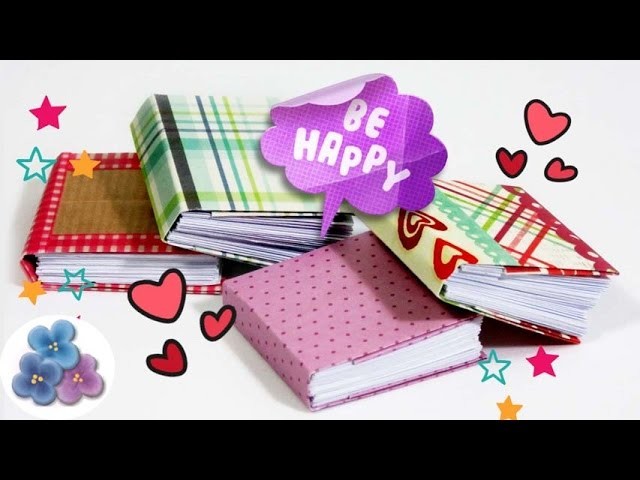 Origami: How to Tiny books Bookbinding mini books with Easy Origami 3D Mathie