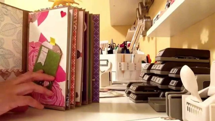 Paper Bag Mini Album.Recollections Modern Bouquet Paper Pad. Inspired by My Sisters Scrapper.