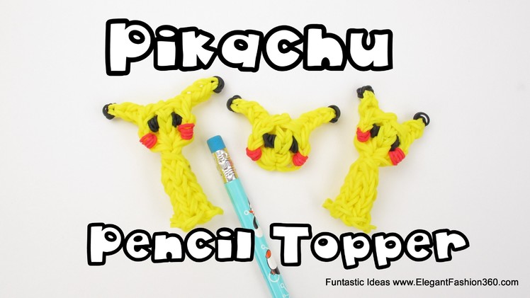 Pikachu Pencil Topper(Pokemon) - How to Rainbow Loom