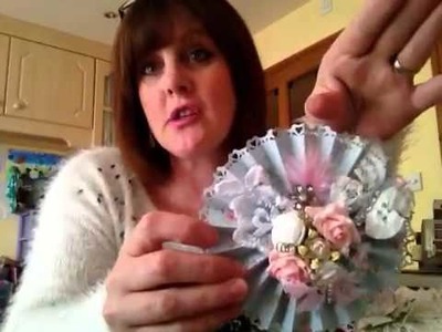 Shabby chic and vintage decorated paper rosette flowers