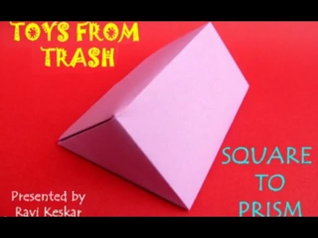 SQUARE TO PRISM - KANNADA - Geometry by Paper Folding!