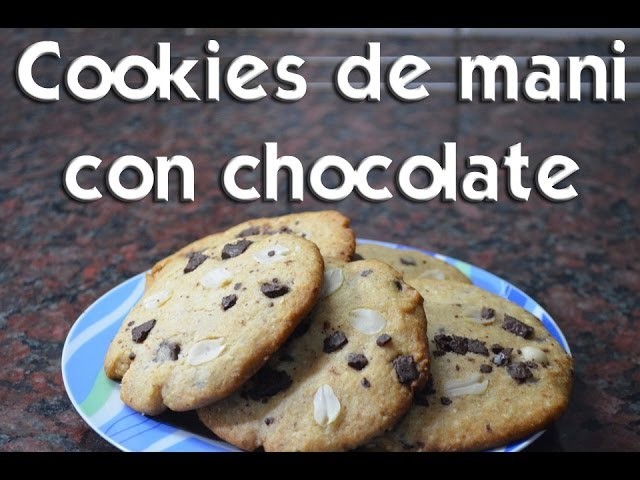 Como hacer cookies de mani con chocolate