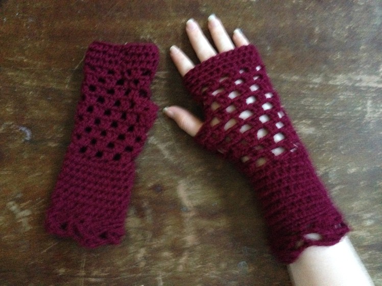 Crochet Openwork Gloves