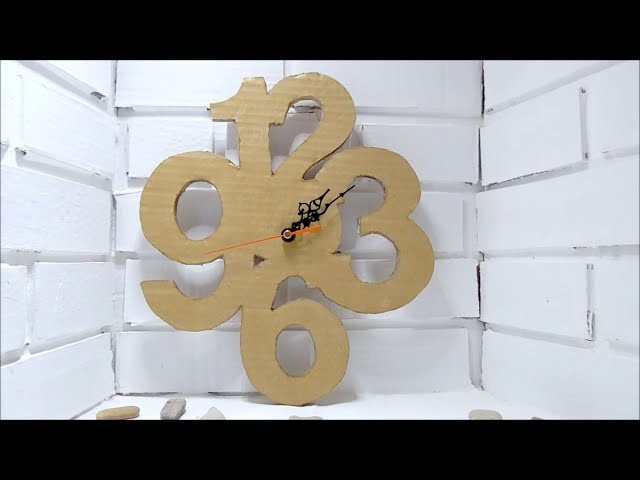 DIY Cardboard Clock - Easy crafts - Cardboard Crafts