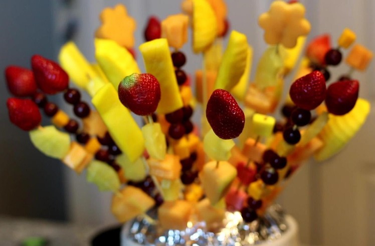 DIY Edible Fruit Bouquet Arrangements!