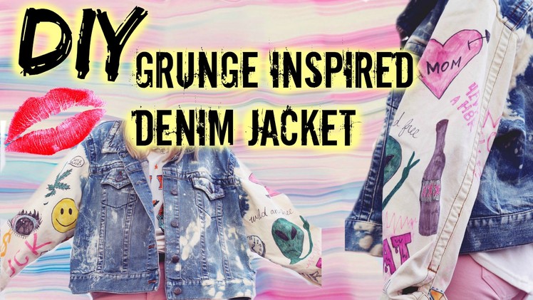 DIY♡ Grunge Inspired Bleached Denim Jacket