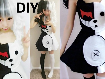 DIY Halloween Costume:  Half White and Half Black Evil Bear Costume Inspired by Monobear