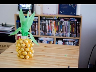 DIY How to make Chocolate Pineapple gift with a bottle of Champagne