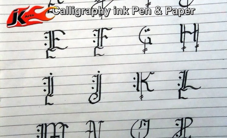 DIY How to write calligraphy Capital Alphabets - JK Arts 029