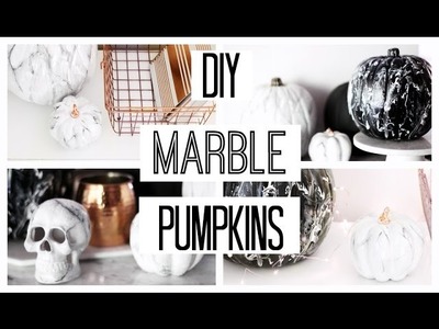 DIY Marble Painted Pumpkins | Easy Fall Decor Ideas
