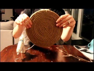 DIY Rope Placemat or Coaster For Rustic Table Setting