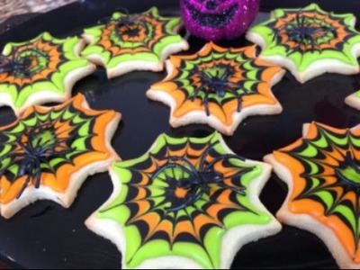 Halloween Spider Web Sugar Cookies (How To)