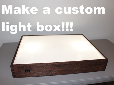 How to build a light box!