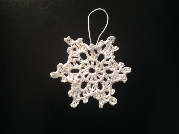 How to crochet Christmas decoration - a snowflake Motif 1